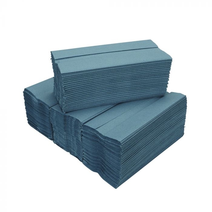 1 ply Blue C Fold Hand Towels - Case of 2640