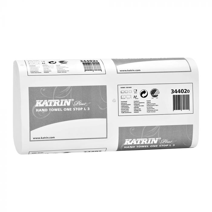 Katrin Plus One Stop L3 3ply M Fold Hand Towels - Case of 1890