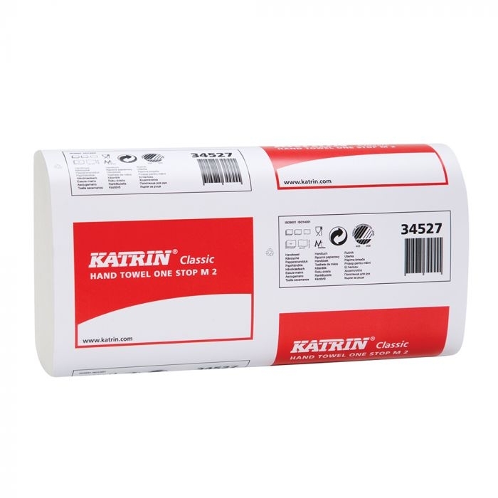 Katrin Classic One Stop M2 2ply M Fold Hand Towels - Case of 3024