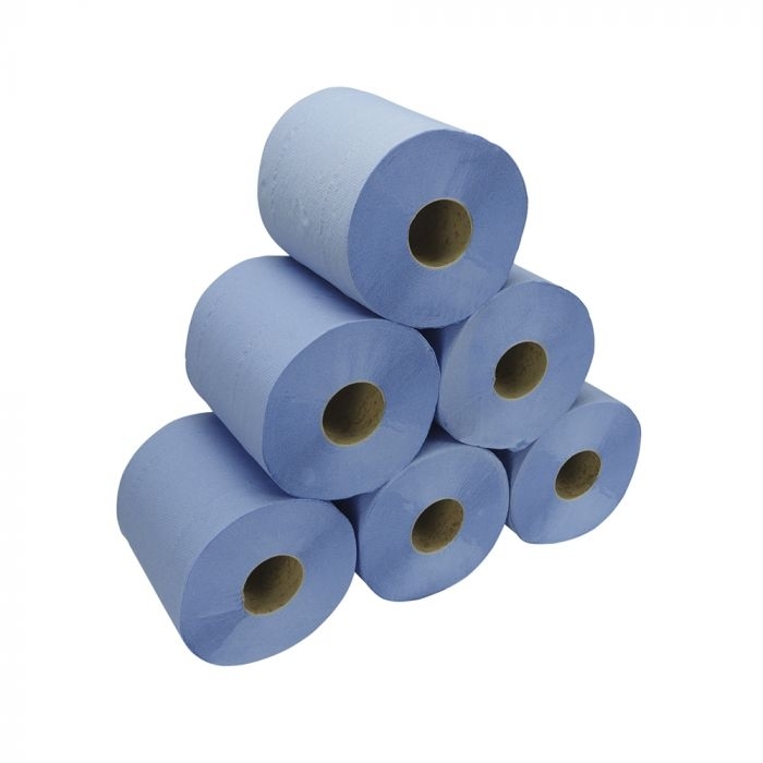 Blue 2ply Centrefeed Rolls 150m