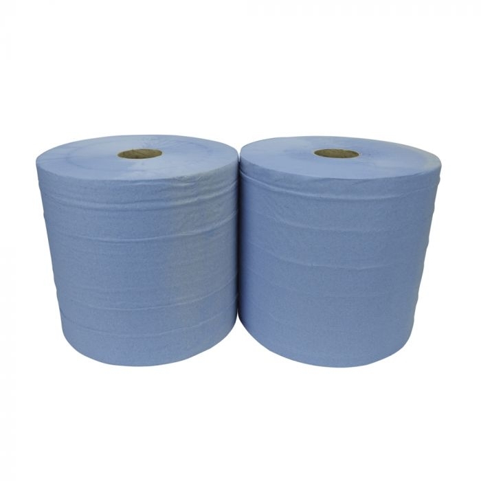 Essentials 2ply Blue Jumbo Wiping Rolls - Case of 2