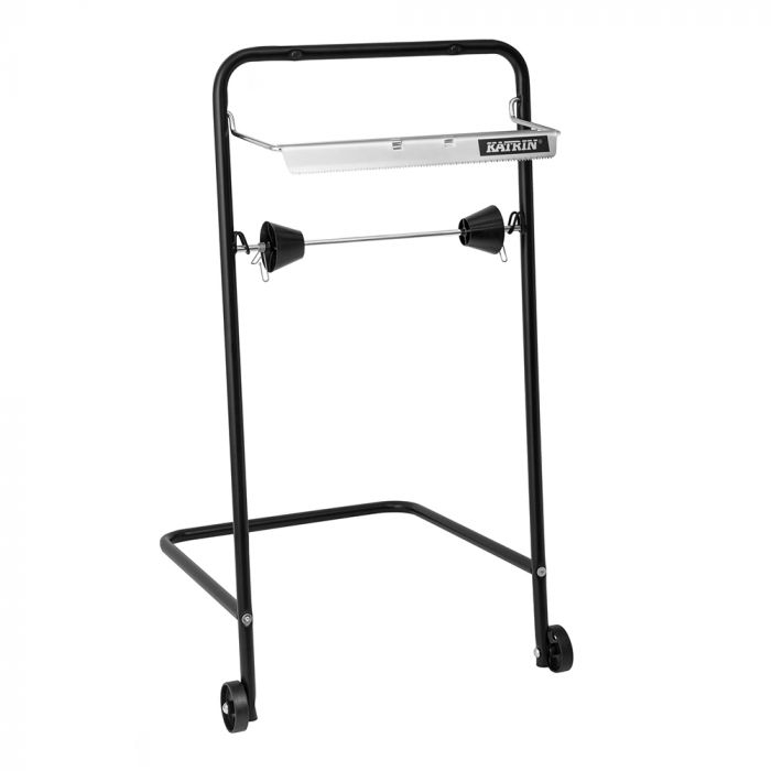 Katrin Industrial Roll Floor Dispenser - Black Metal