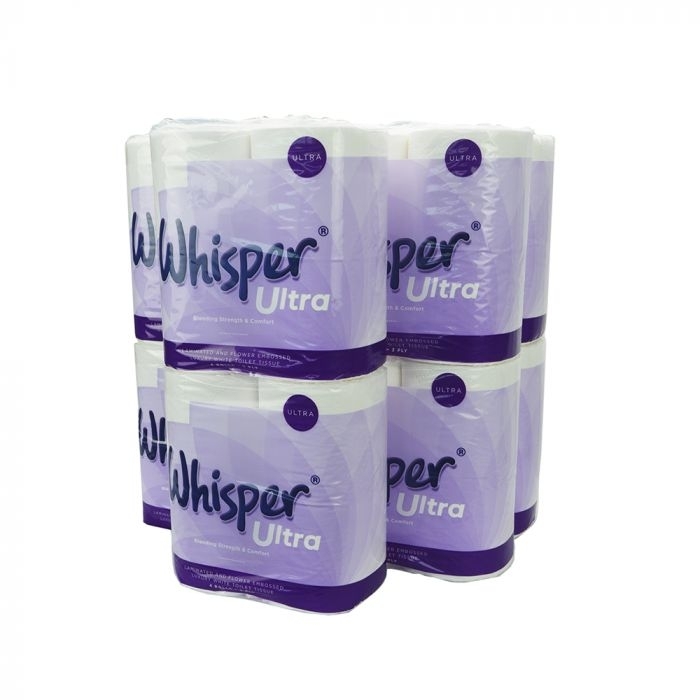 Whisper Ultra 3ply Luxury Toilet Roll - Case of 40