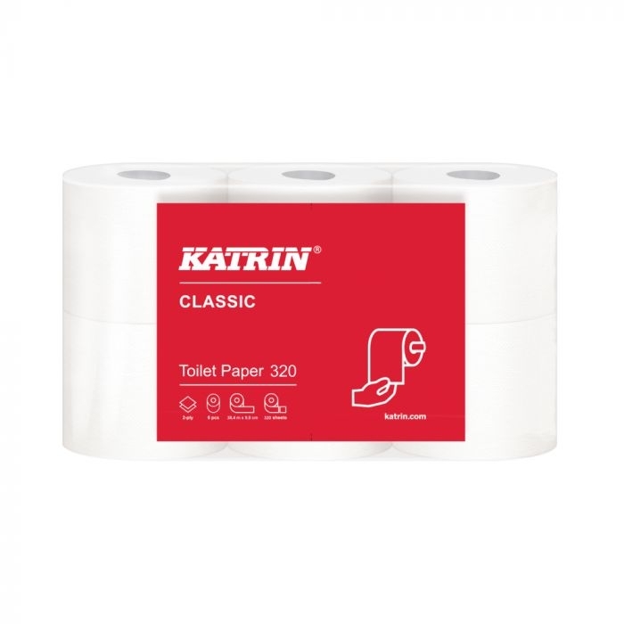 Katrin Classic 2ply White Toilet Roll - Case of 36