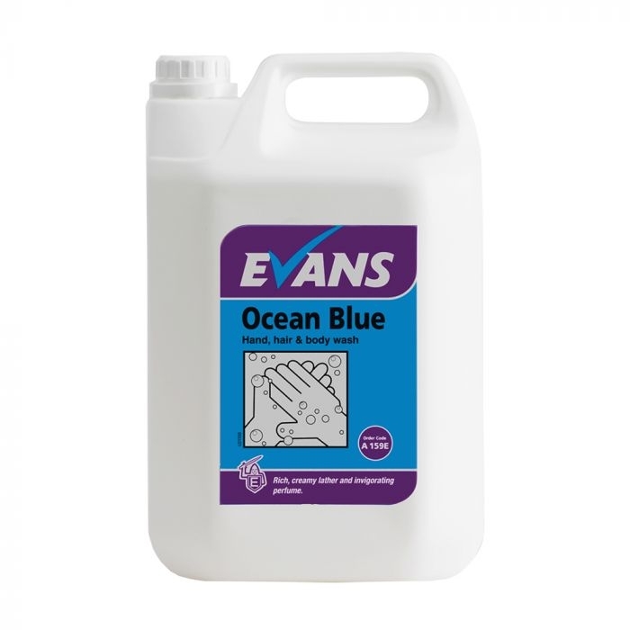   Evans Hand, Hair & Bodywash Soap Ocean Blue 5 Litre