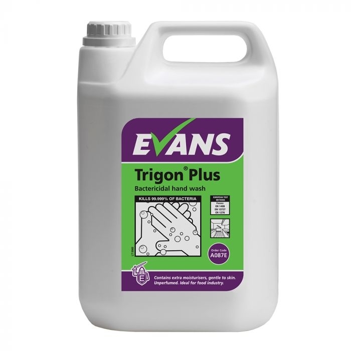   Evans Trigon Plus Unperfumed Bactericidal Hand Wash 5 Litre