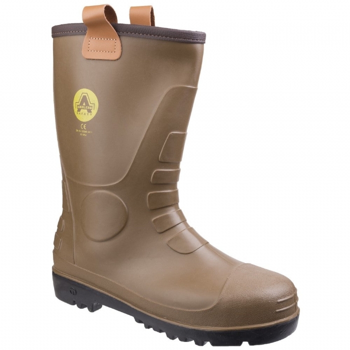 Amblers Waterproof PVC Safety Rigger Boot Tan FS95 