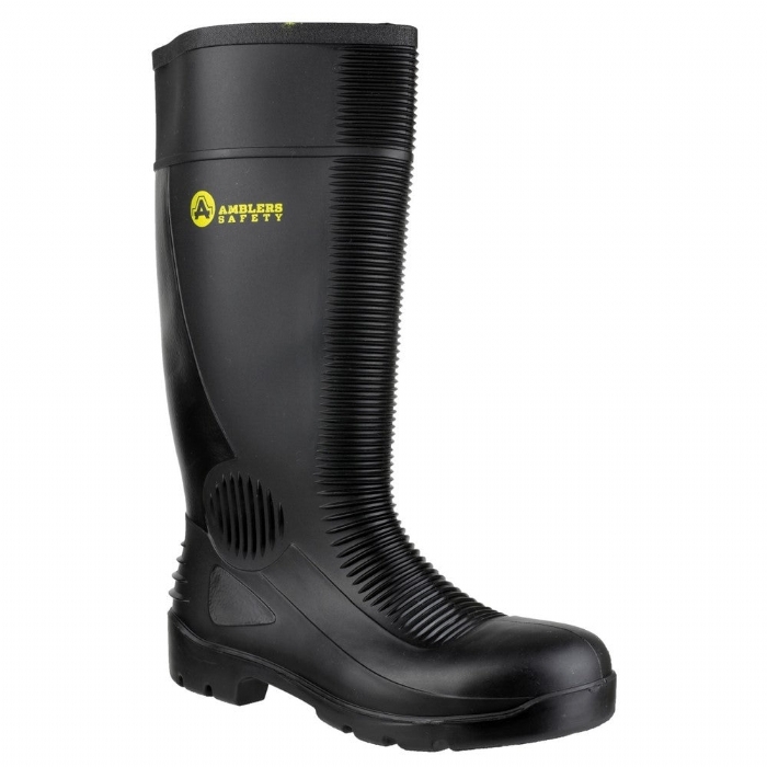 Amblers Safety Waterproof Wellington Work Boot Black FS100