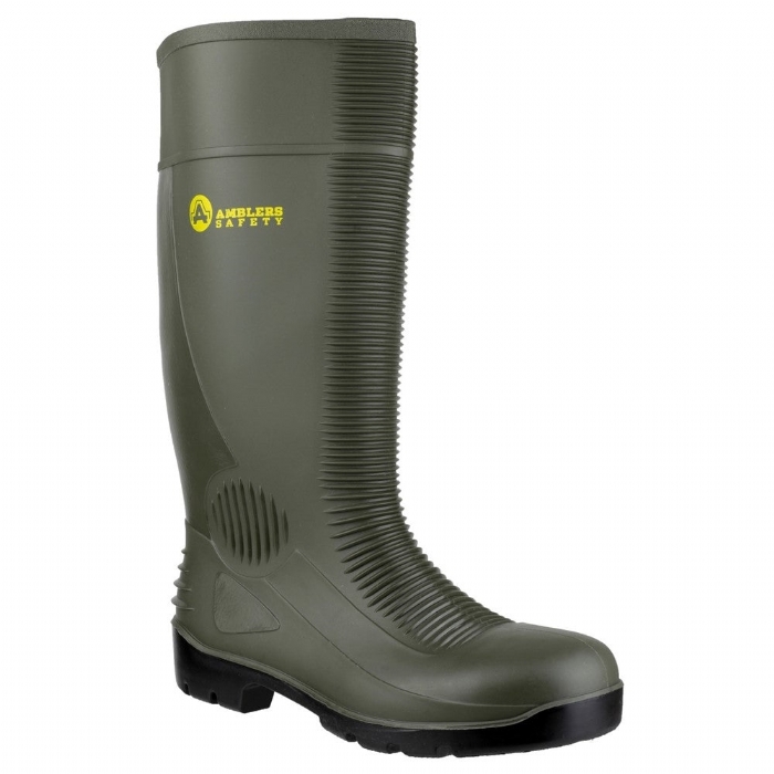 Amblers Waterproof PVC/Nitrile Safety Wellington Work Boot Green FS99