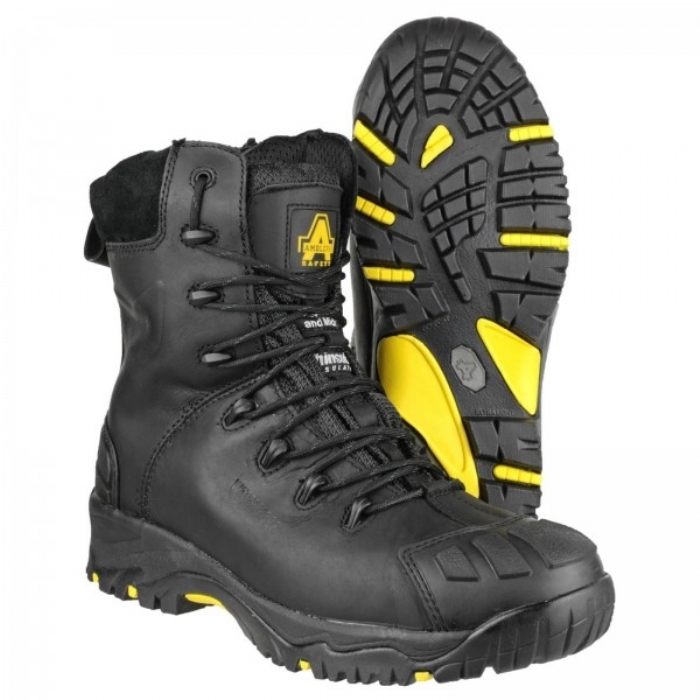 Amblers Waterproof Hi-Leg Safety Work Boot Black FS999