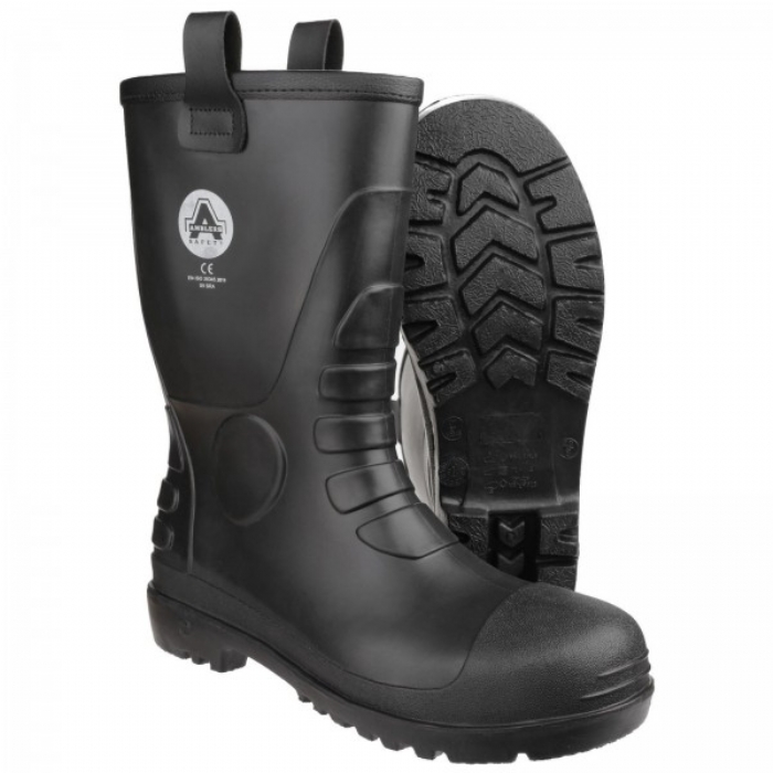 Amblers Waterproof PVC Black Safety Rigger Work Boot FS90