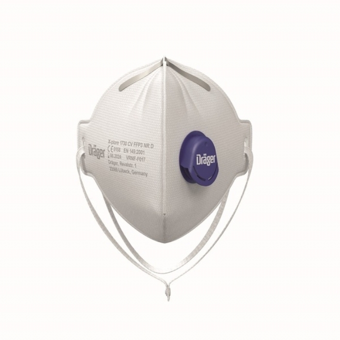 Drager X-plore 1730V FFP3 Fold Flat Valved Respirator