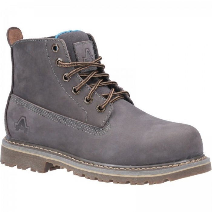 Amblers Mimi Womens Lace Up Safety Work Boot Grey (Sophie) AS105