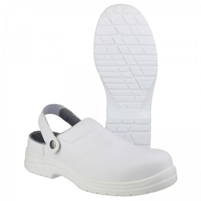 Amblers Safety White Work Clog FS512