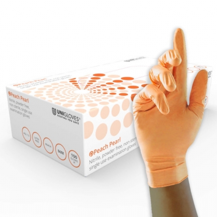 Peach Pearl Nitrile Medical Glove