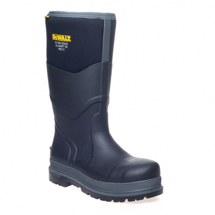 DeWalt Hobart Black Safety Wellies. D24