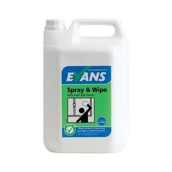 Evans Spray and Wipe Multi Surface Cleaner - 5 Litre