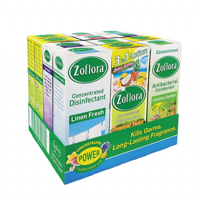 Zoflora Concentrated Antibacterial Disinfectant Assorted 56ml x 12