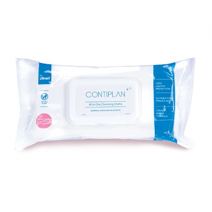 Clinell Contiplan 25 All In One Cleansing Cloths - 25 Wipes