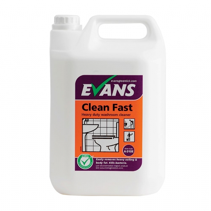 Evans Clean Fast Heavy Duty Washroom Cleaner Concentrate - 5 Litre