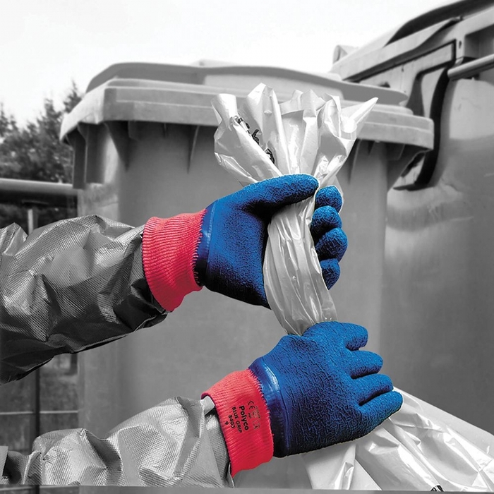 Blue Grip Crinkle Latex Coated Glove