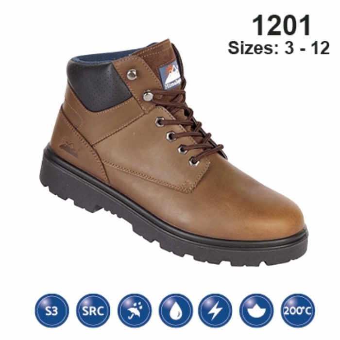 Himalayan 1201 Brown Leather Safety Boot