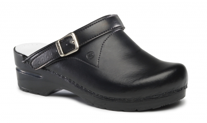 Toffeln FlexiKlog - Black with heel strap