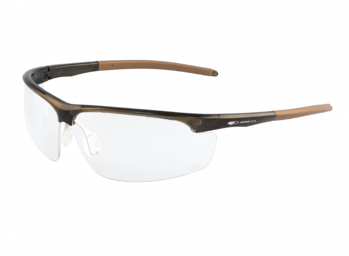 Leone™ Clear Safety Specs - Brown