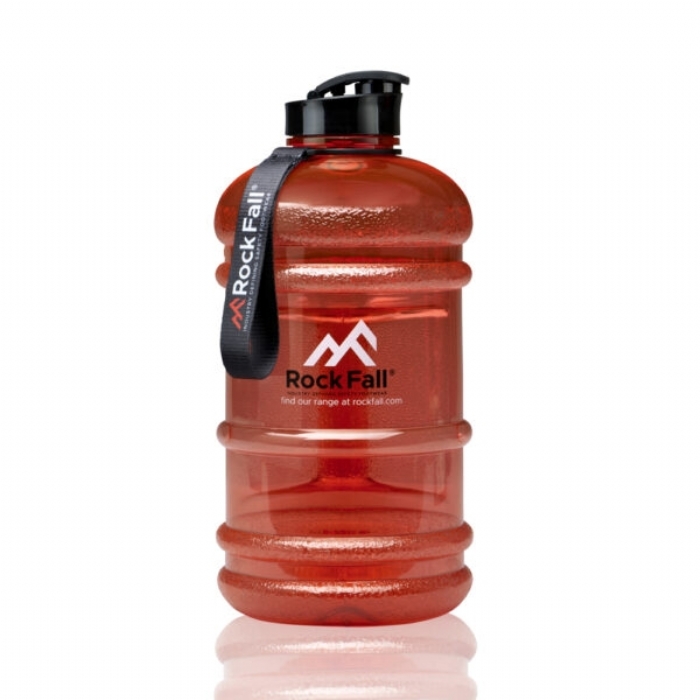 2.2L Red Translucent Gym Bottle With Black Plastic Flip Cap - RFBOTTLE2L