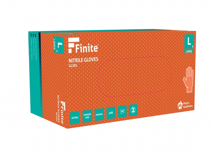 Finite Orange Grip Nitrile Gloves