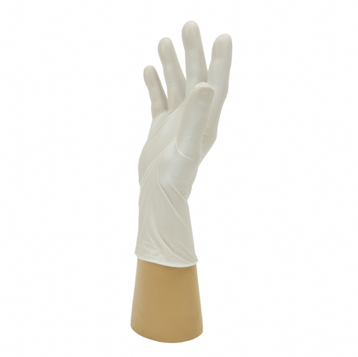 GN63 White stretch vinyl powder free disposable glove