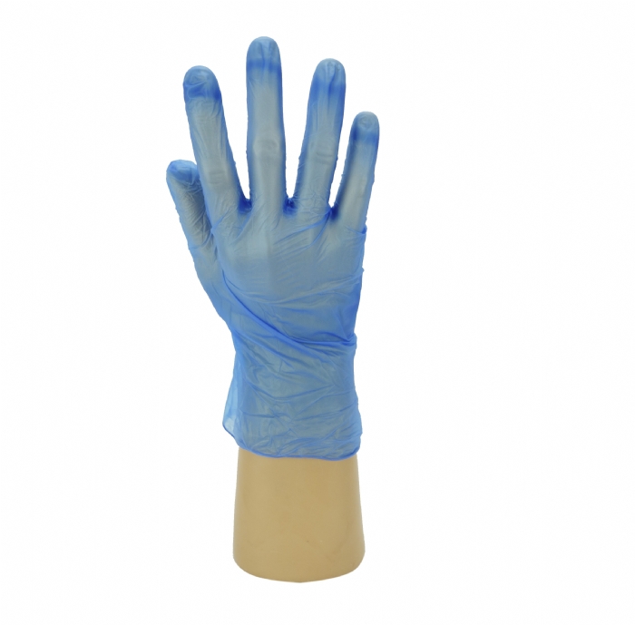GD11 Blue Powdered Vinyl Gloves