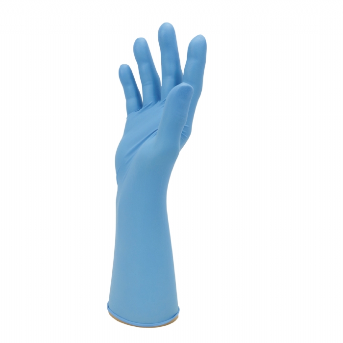 GL891 Bodyguards Blue Longer Cuff Nitrile Powder Free Exam Gloves 