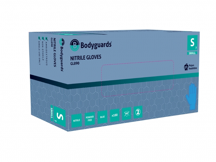 Polyco Healthline GL890 Blue Nitrile Powder Free Exam Glove