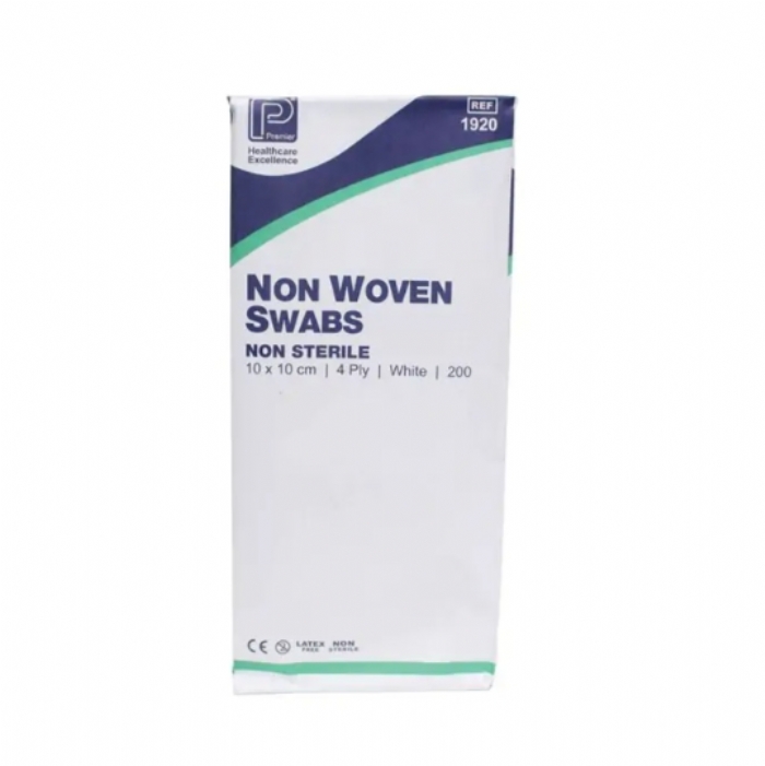 Premier Non Woven Non Sterile Swabs - 10cm x 10cm