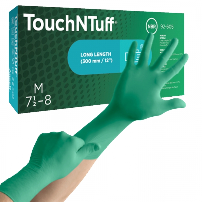 Ansell TouchNTuff 92-605 Nitrile Gloves