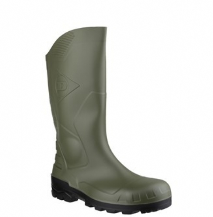 Dunlop Du Devon Green Safety Wellington Boot