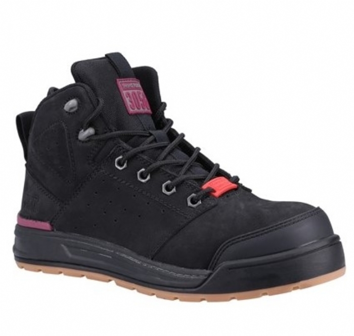 Hard Yukka 3056 S1P SRC Black Ladies Safety Boot 