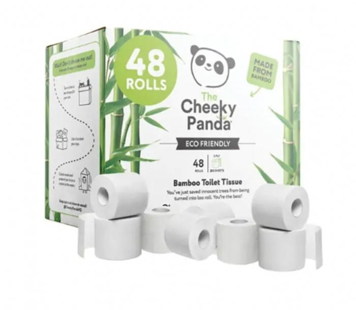 The Cheeky Panda Plastic-Free Bamboo 3ply Toilet Tissue Bulk
