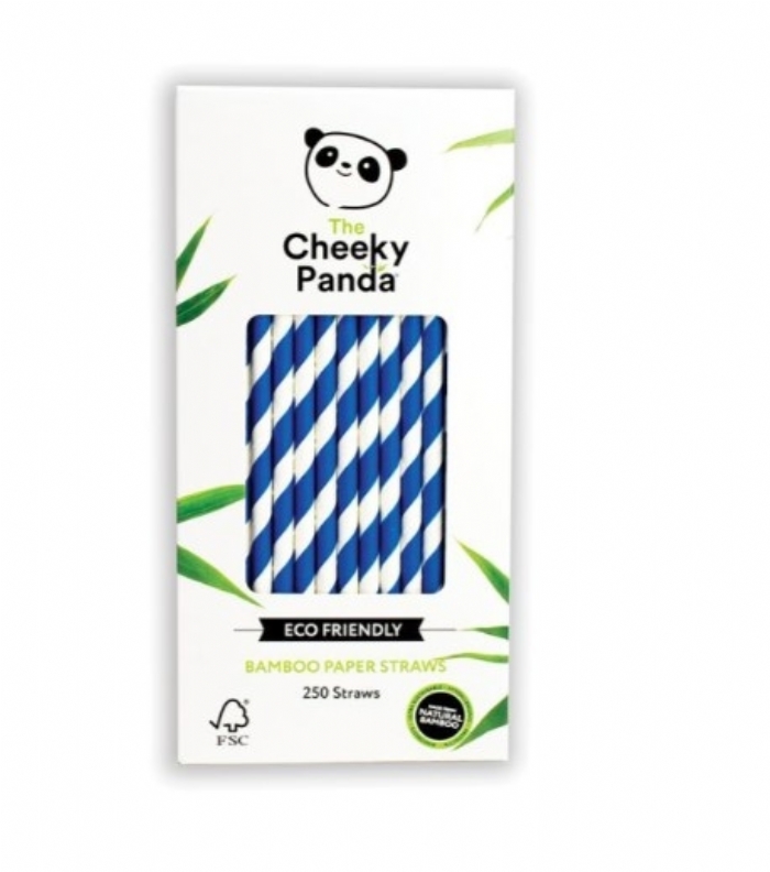 The Cheeky Panda Bamboo Straws 6mm Blue