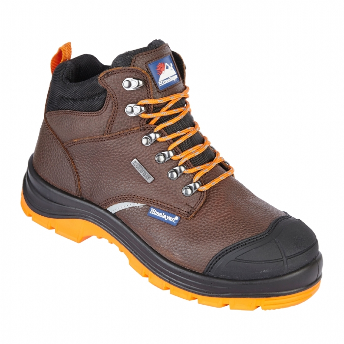 HIMALAYAN  Brown Leather Upper Reflecto Waterproof Safety Boot With Steel Midsole And Toecap