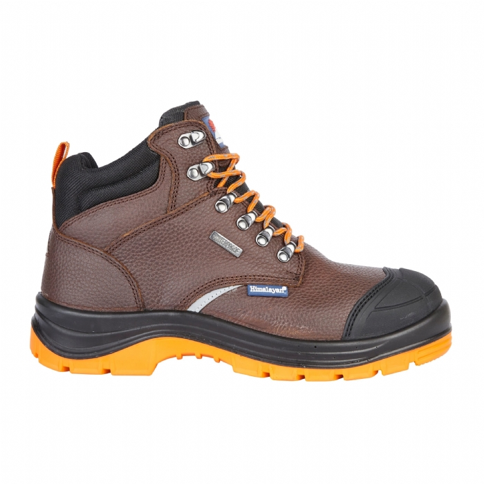 HIMALAYAN  Brown Leather Upper Reflecto Waterproof Safety Boot With Steel Midsole And Toecap