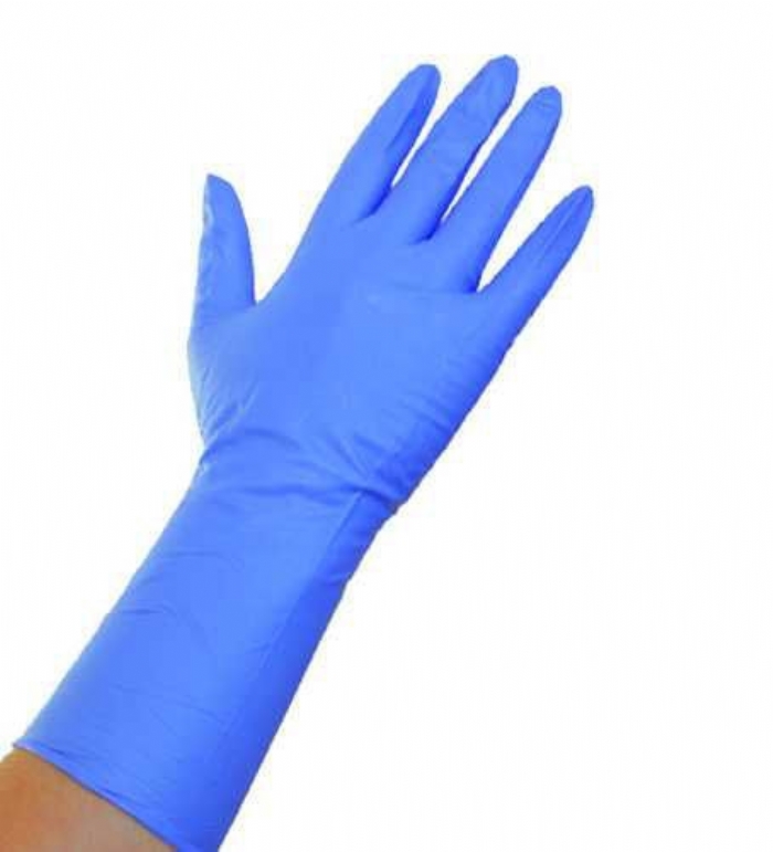 Bodytech Extra Strong Long-Cuff Nitrile Gloves, Blue, 500 Pairs/Case