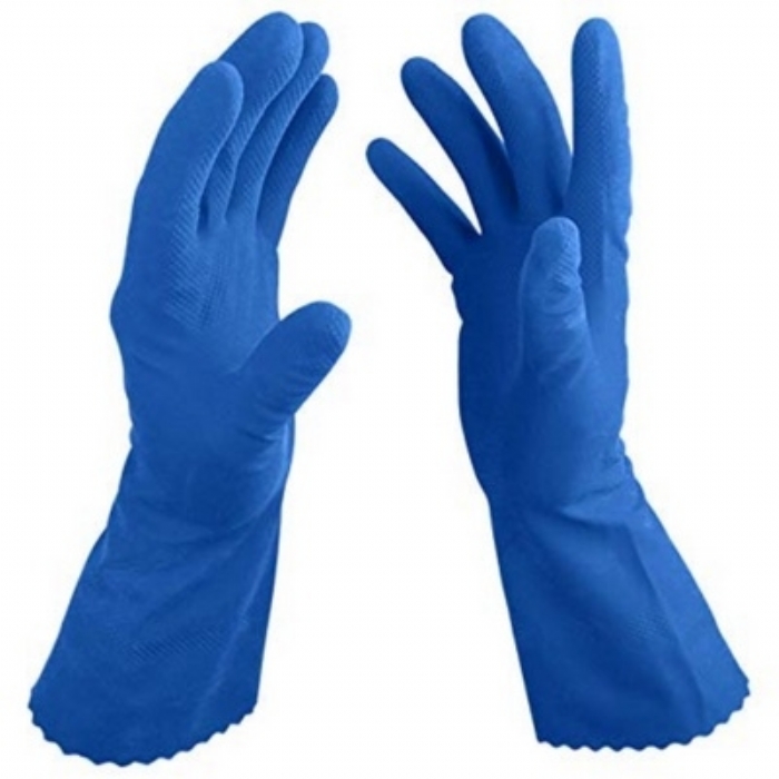 Bodytech Blue Nitrile Flocklined Gloves