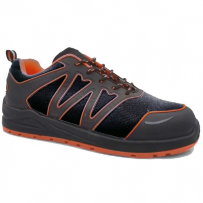 Bodytech California S1P SRC Black & Orange Laced Safety Trainer