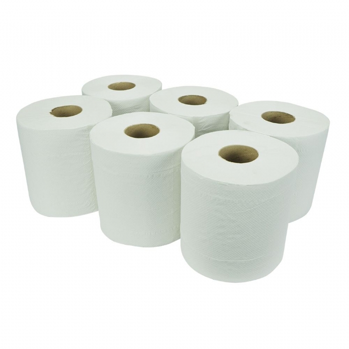 Essentials Premium 2ply White Centre Feed Rolls (186mm x 150m)