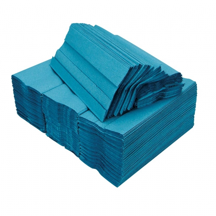 1ply Blue Z Fold Hand Towels - Case of 3000