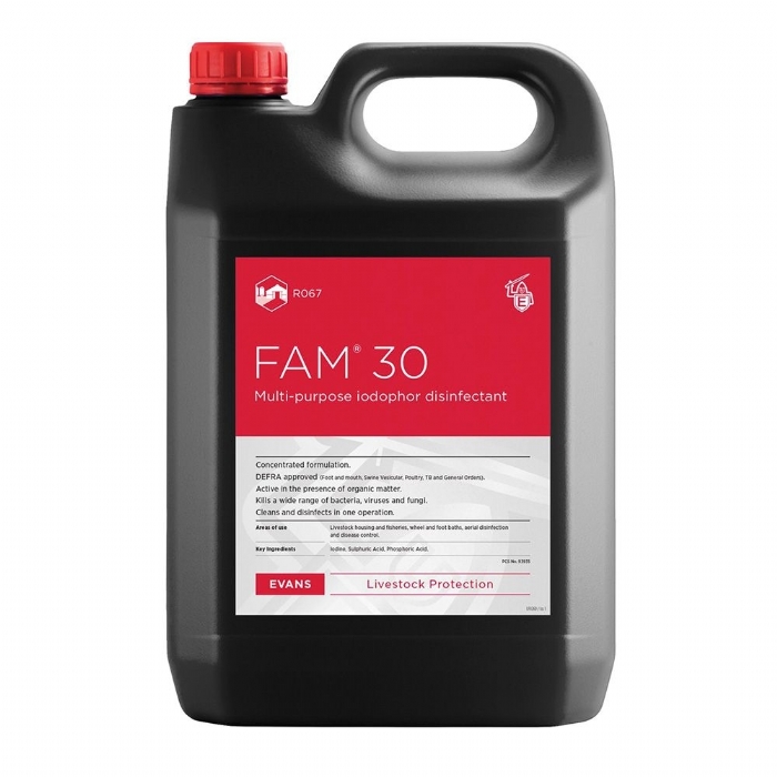 FAM30 Multi-Purpose Iodophor Disinfectant 5 Litre