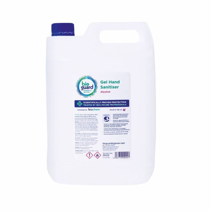 Bioguard Alcohol Hand Gel Sanitiser 5 Litre