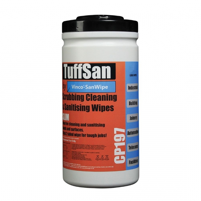 Vinco-SanWipe TuffSan Scrubbing Sanitising & Cleaning Wipes (80)